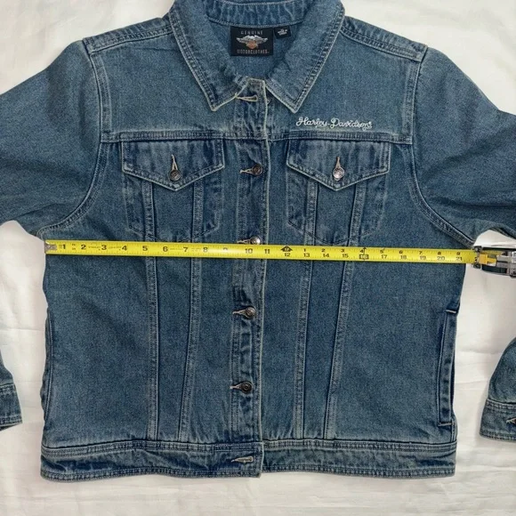 Harley Davidson Essential Bar & Shield Denim Jacket in Medium Indigo - Picture 9 of 9